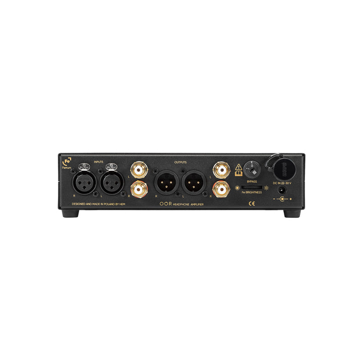 Ferrum OOR headphone amp rear view whitebox
