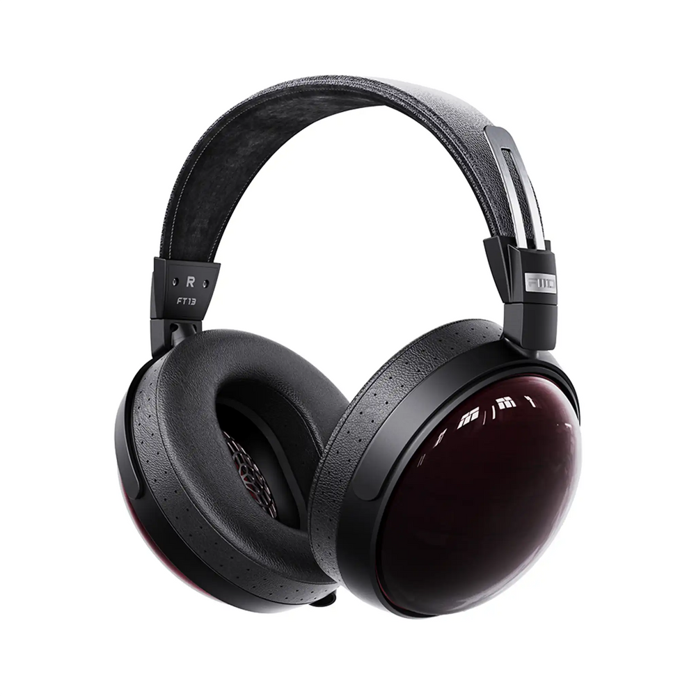 FiiO FT13 headphones in black front right 3 quarter whitebox