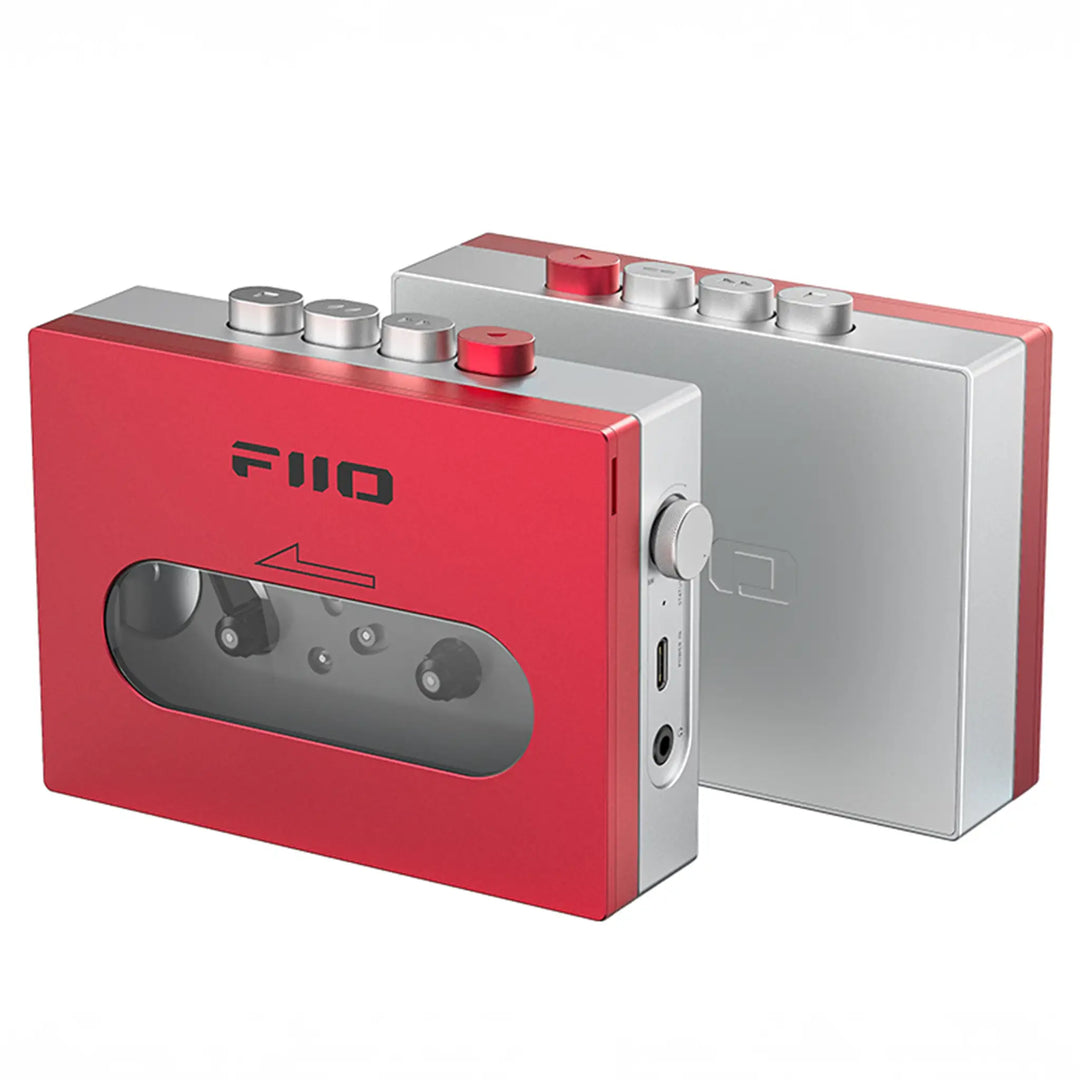 FiiO CP13 red front and back 3 quarter angle whitebox