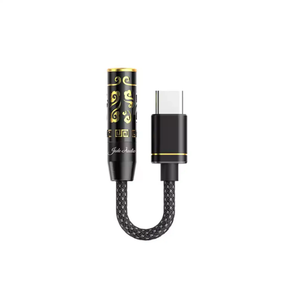 FiiO JIEZI B DAC/amp in black/gold floating whitebox