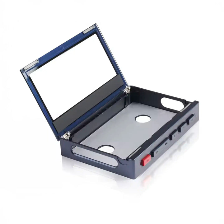 FiiO SK-M21C case blue sitting open top whitebox
