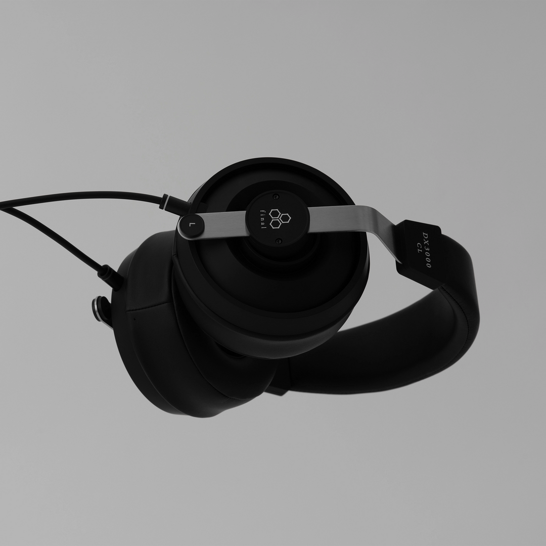 Final Audio DX3000 CL headphone left side view with cable attached whitebox