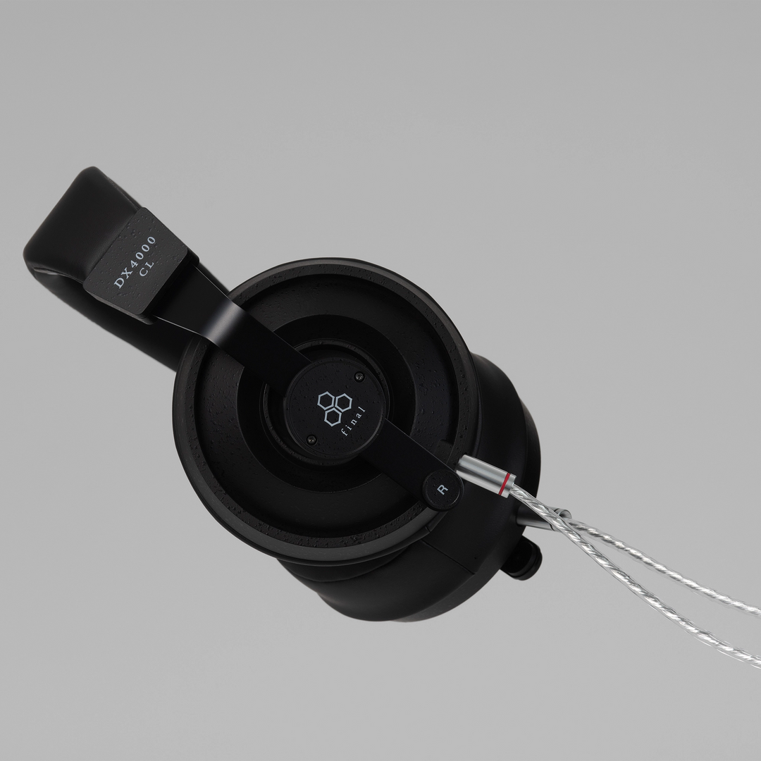 Final Audio DX4000 CL headphone right side view with cable attached whitebox