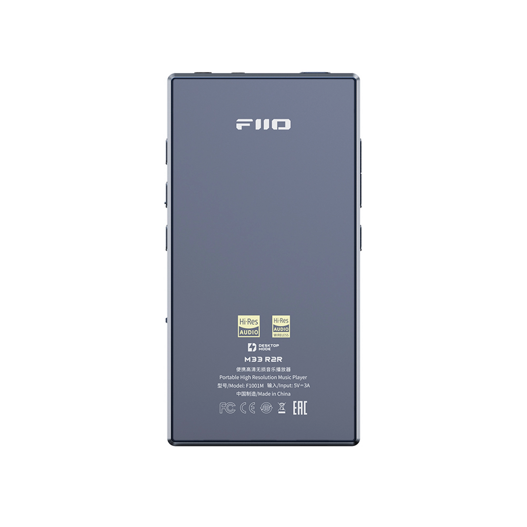 FiiO M33 digital audio player blue rear whitebox
