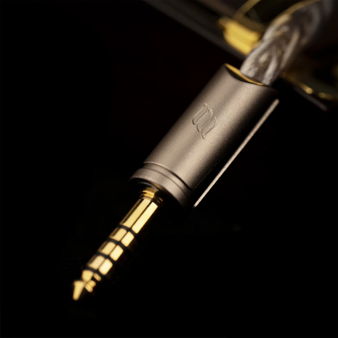 Effect Audio x FATfreq grand maestro anniversary founder's edition Ascendium cable 4.4mm termination closeup