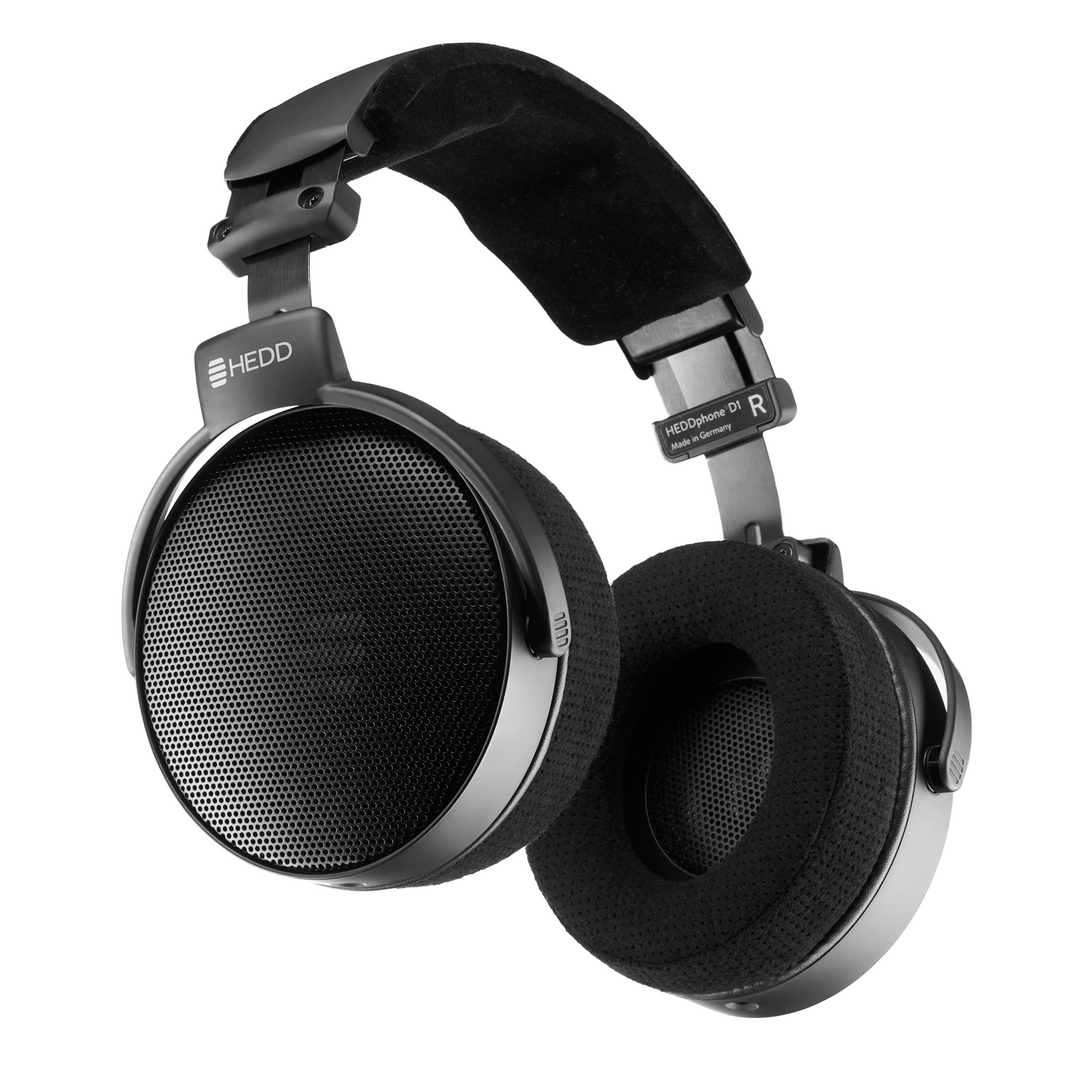 HEDD Audio D1 headphones front left 3 quarter whitebox
