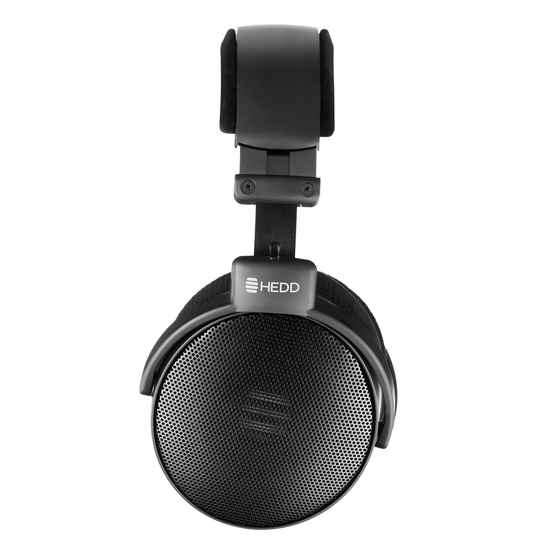 HEDD Audio D1 headphones left side profile view whitebox