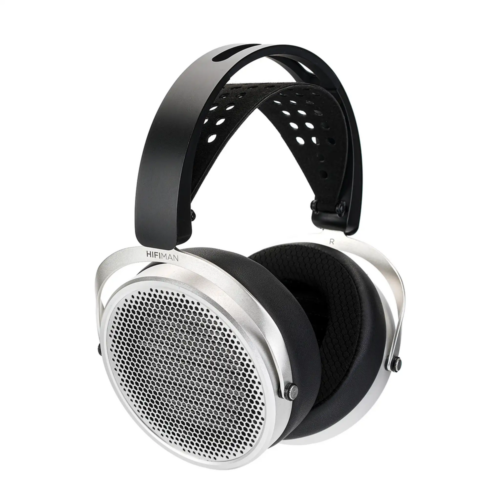 HIFIMAN HE600 headphones back left 3 quarter angle whitebox