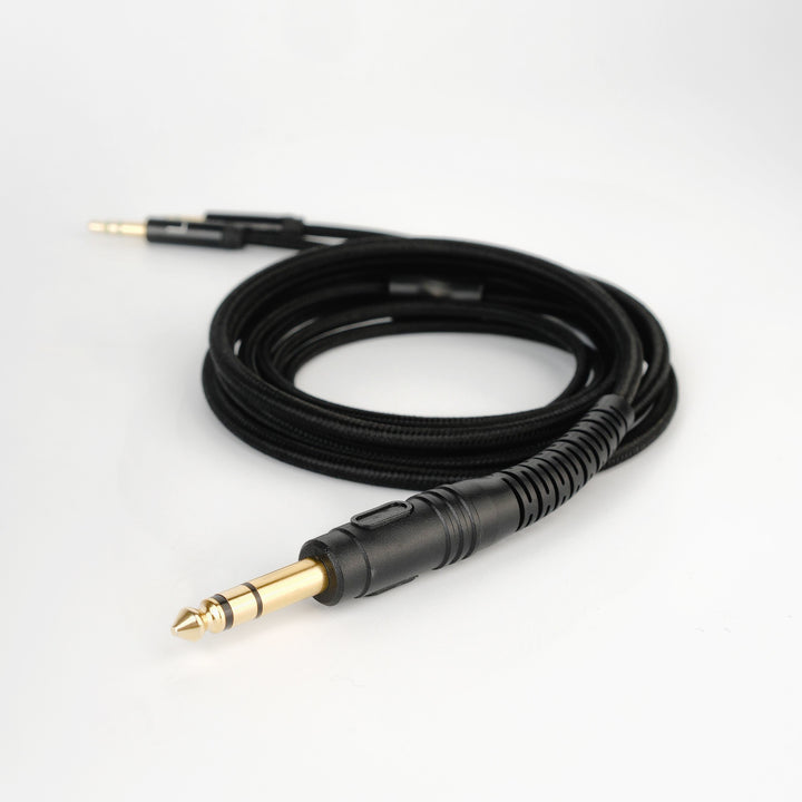 HiFiMAN Arya Organic 6.3mm cable over white background