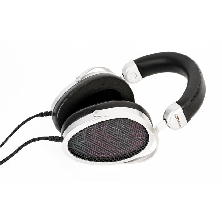 HiFiMAN Mini Shangri-La headphone profile on side over white background