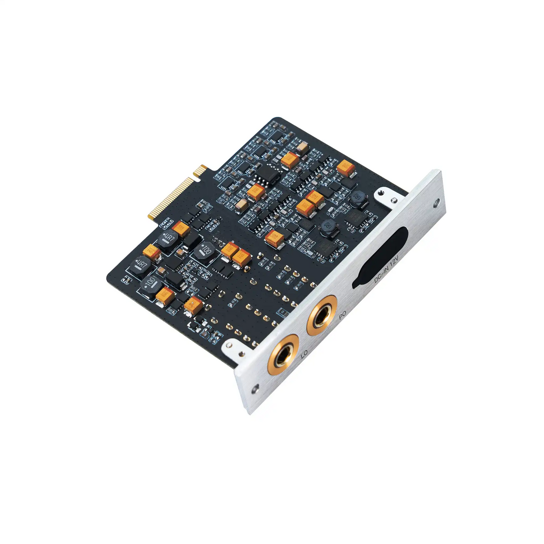 iBasso AMP17 amp card birdseye view rotated right 90 degrees whitebox