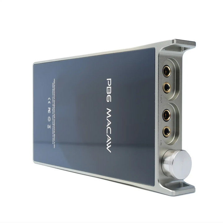 iBasso PB6 Macaw sitting back bottom view whitebox