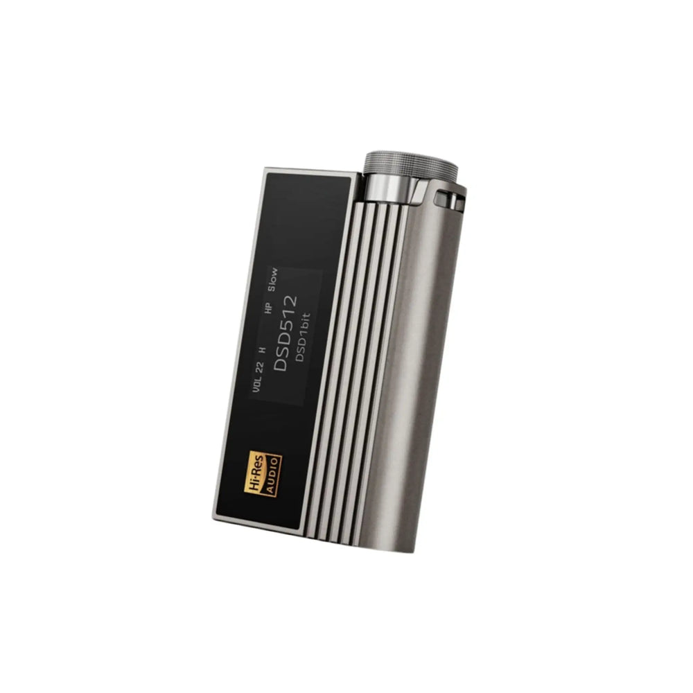 iBasso grey Nunchaku DAC front quarter whitebox