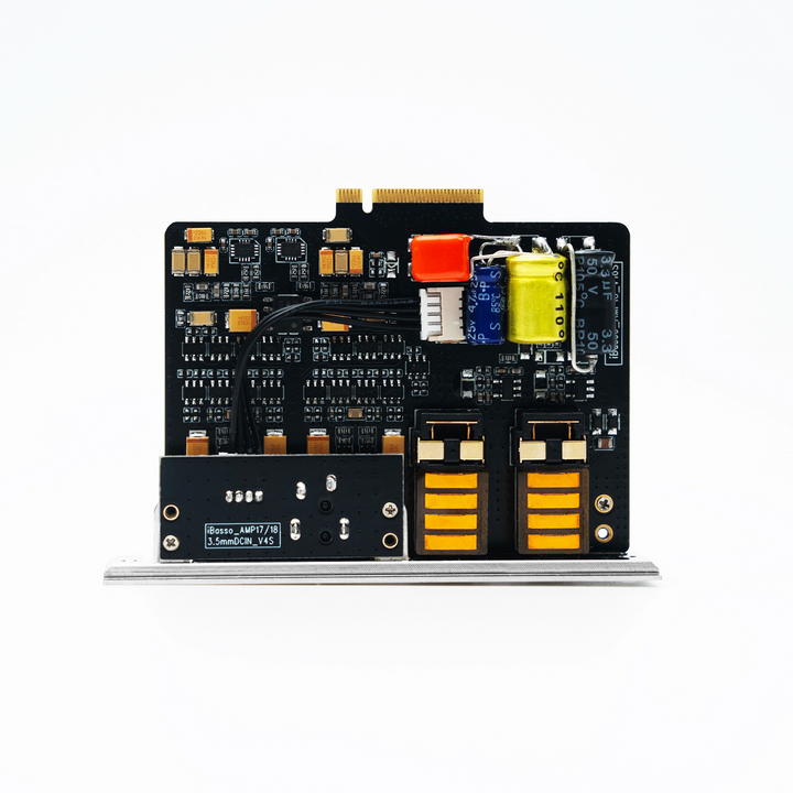 iBasso AMP18 card standing up front whitebox