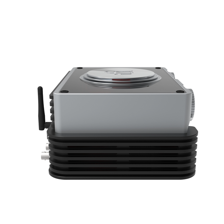 iFi Audio iDSD Phantom DAC/amp sitting left side profile view whitebox