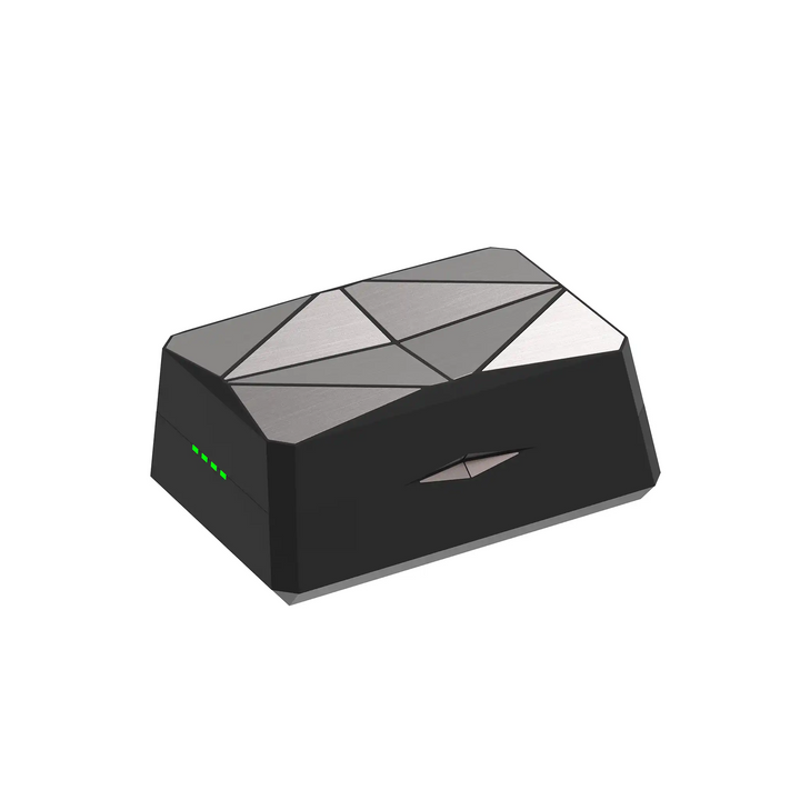 iFi Audio GO pod Max charging case closed front left 3 quarter angle whitebox