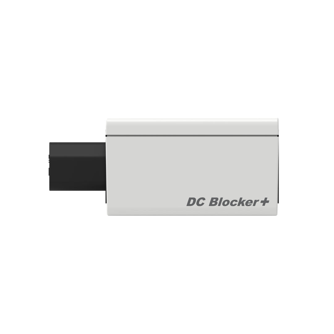 iFi DC Blocker+ profile over white background