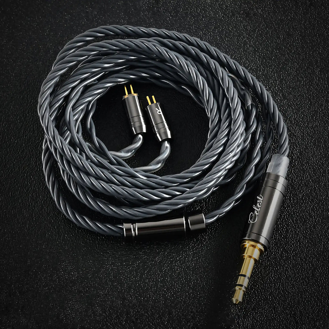 Kinera Celest Wyvern coiled 3.5mm cable bird's eye