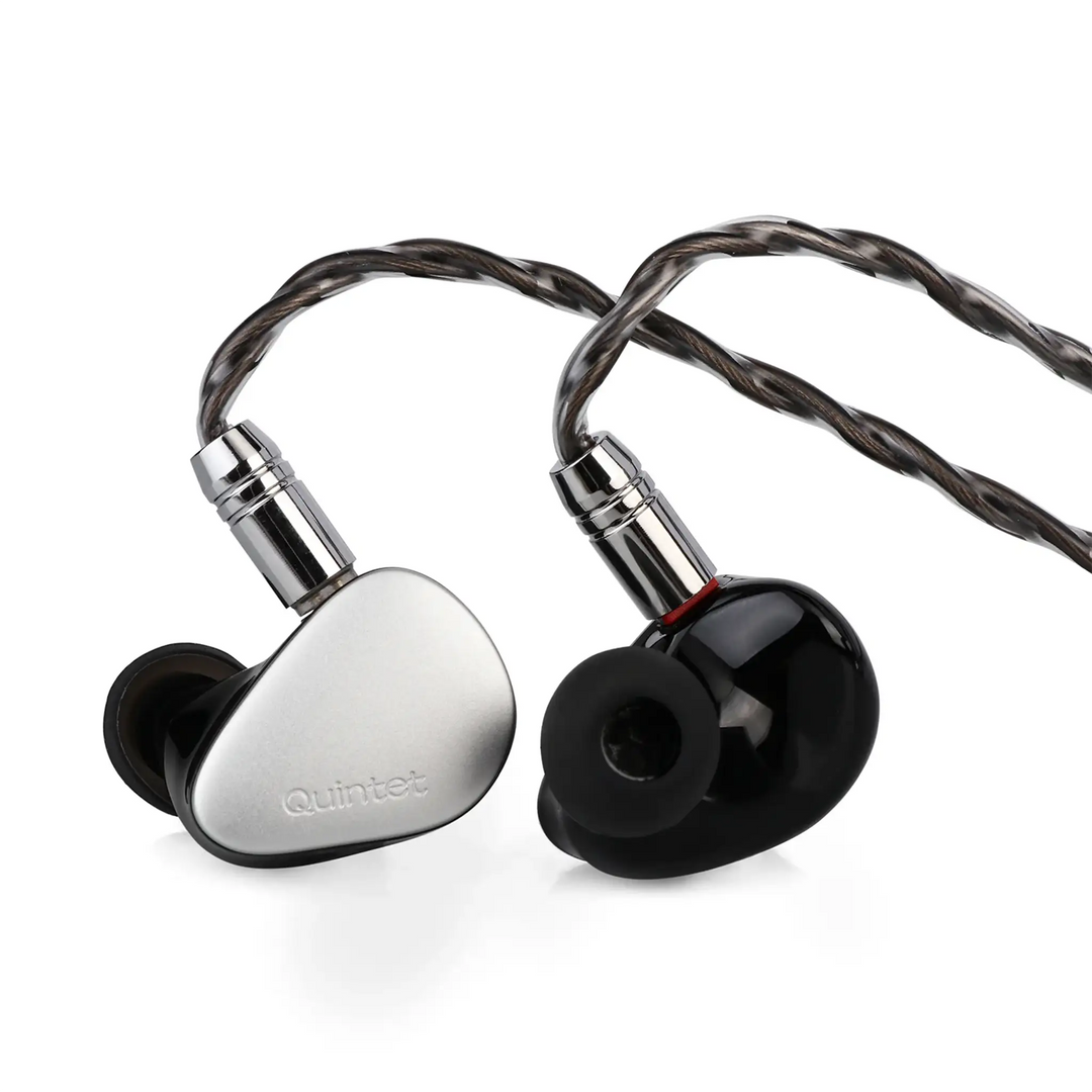 Kiwi Ears Quintet iems front and back view whitebox