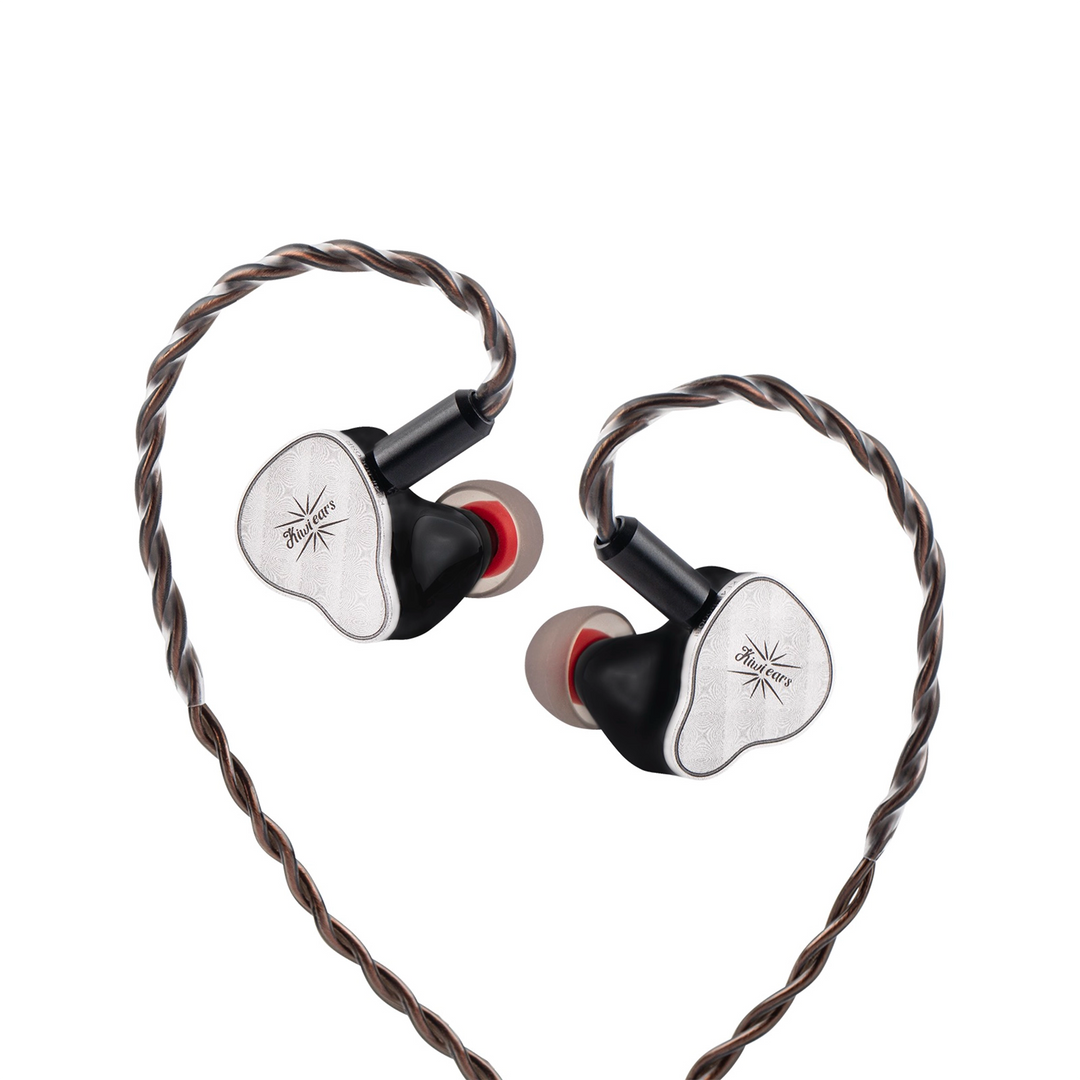 Kiwi Ears KE4 II iems front floating attached to cable whitebox
