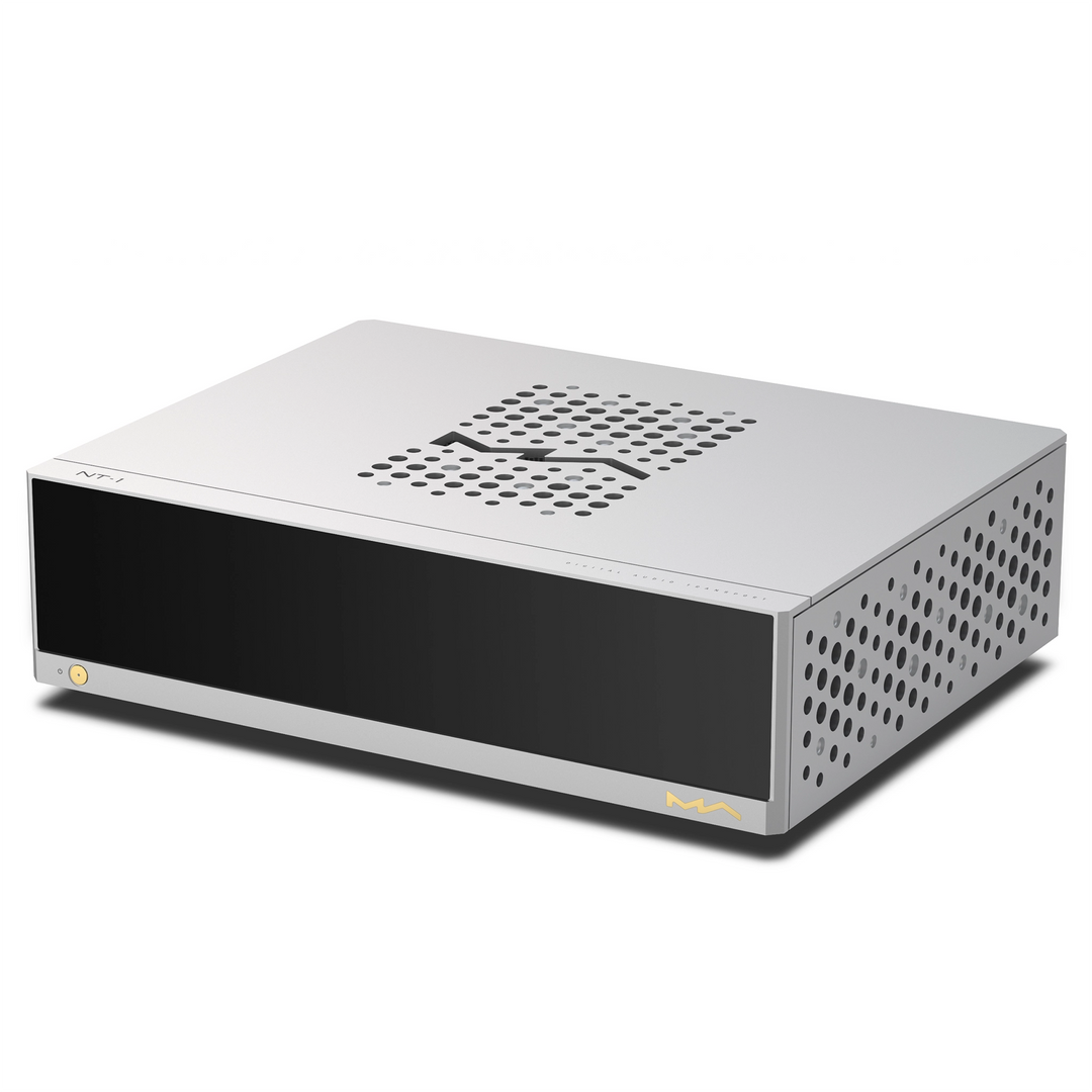 Matrix Audio NT-1 Digital Audio Transport front right 3 quarter whitebox