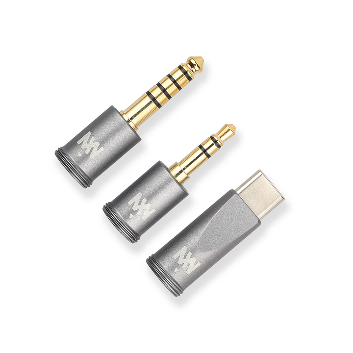 Melody Wings Venus IEMs three interchangeable plugs closeup whitebox