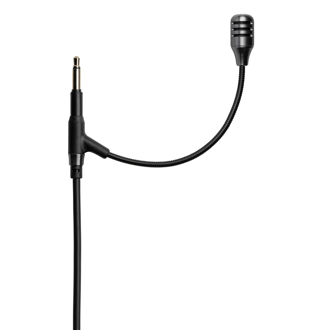 Meze Audio Boom Mic closeup with mono 3.5 plug whitebox