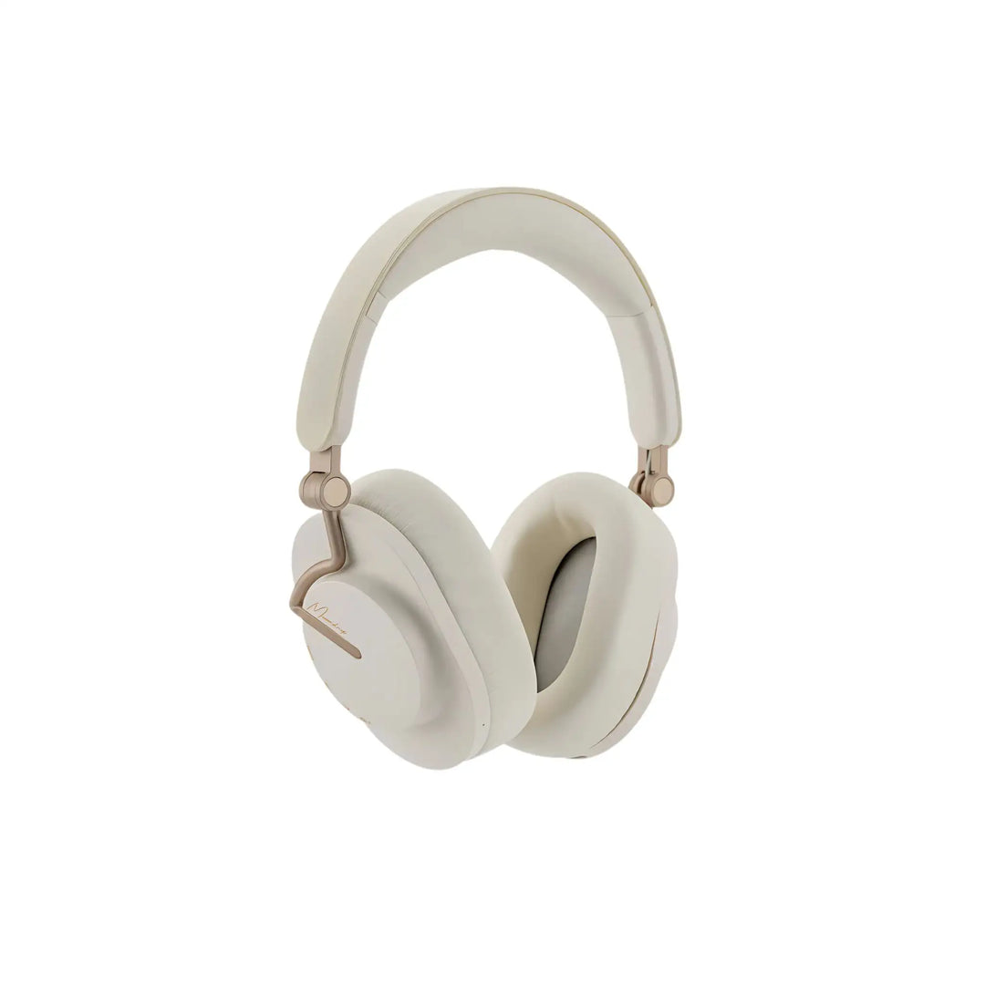 Moondrop Edge headphone in white front left 3 quarter angle whitebox