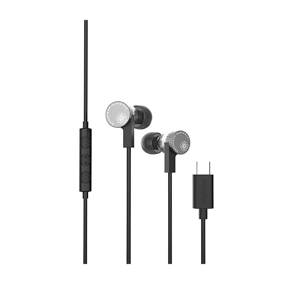 Moondrop Marigold IEMs with three-button interface and USB-C plug whitebox