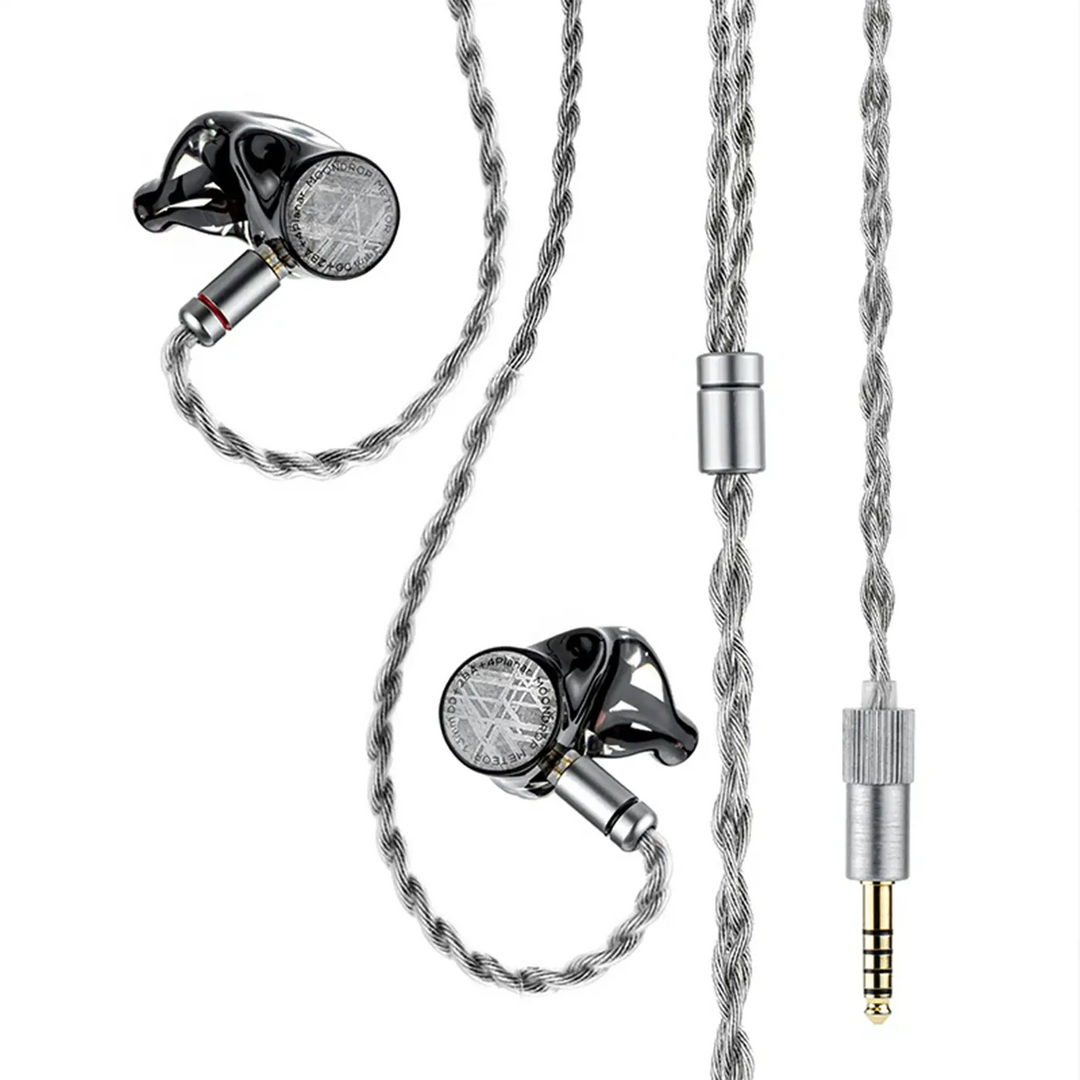 Moondrop Meteor IEMs hanging with cable whitebox