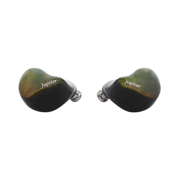 Melody Wings Jupiter IEMs in green front center whitebox