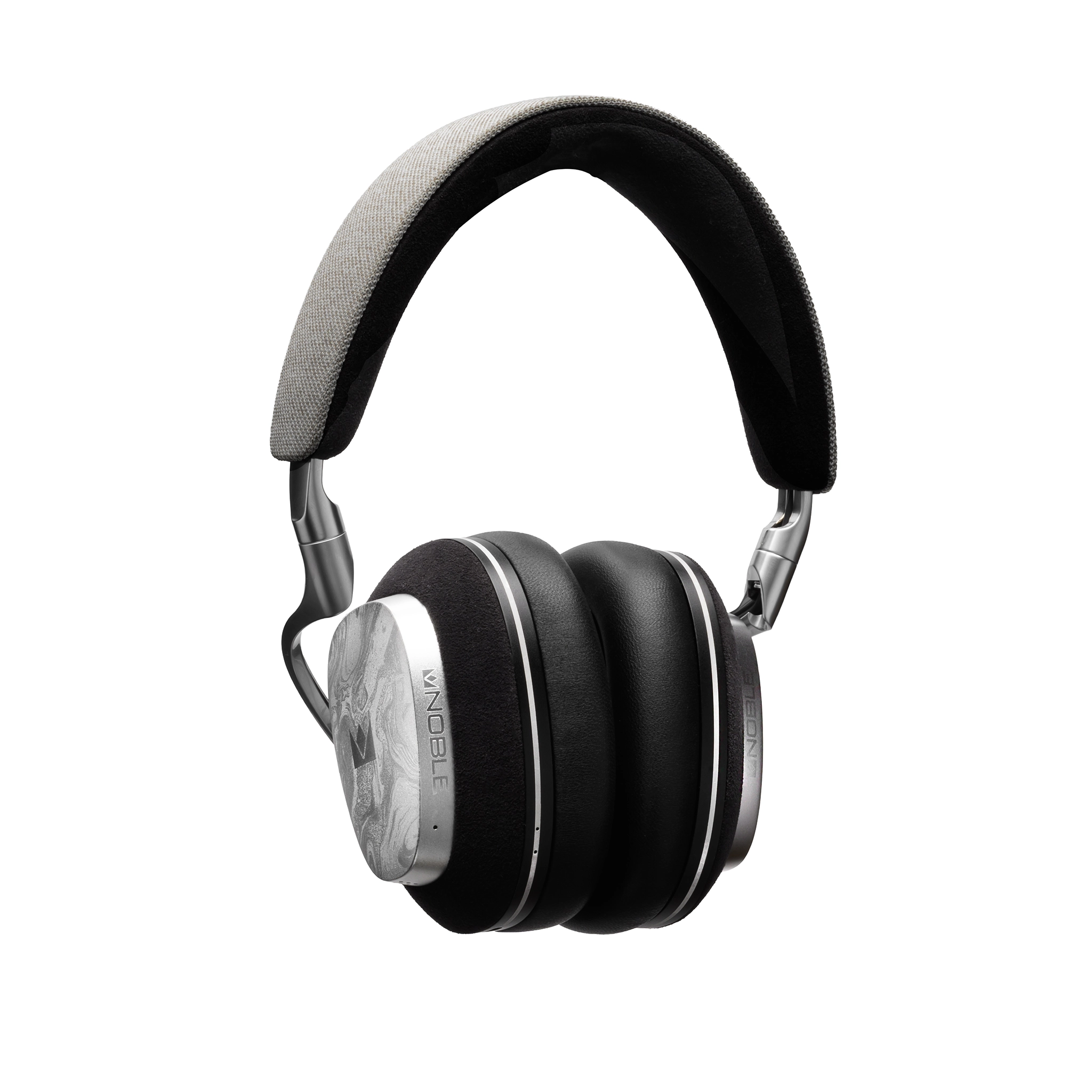Noble Audio FoKus Artemis headphones front left 3 quarter whitebox