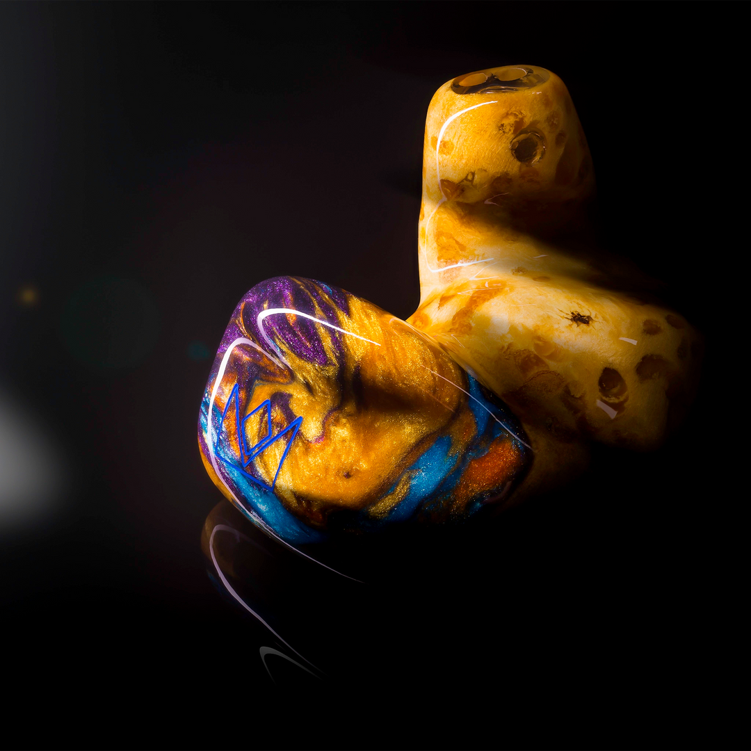 Noble Audio custom design thumb orange marble