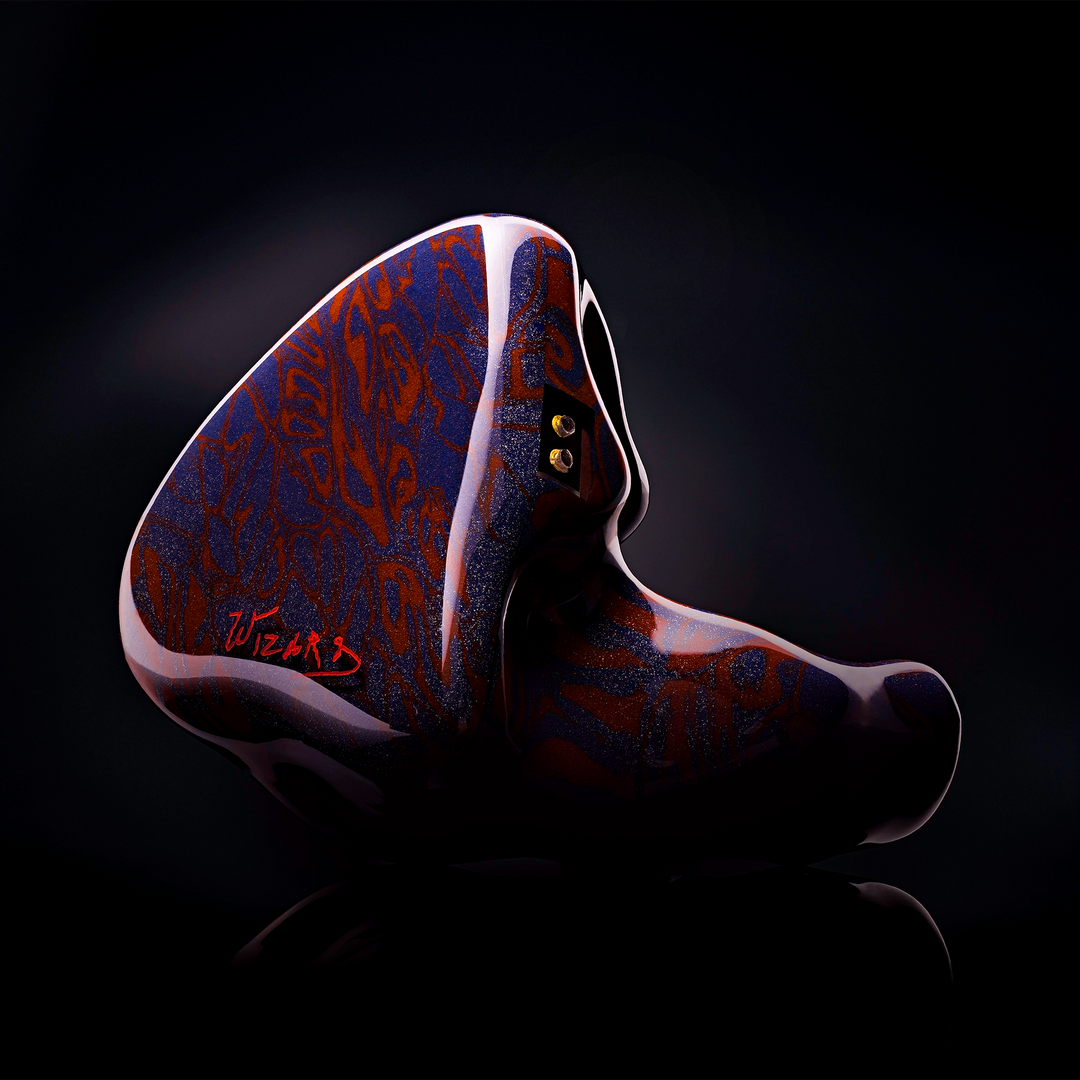 Noble Audio custom design thumb red and blue