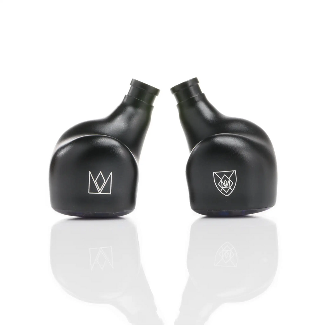 Noble Audio Knight earphones top highlighting logo whitebox