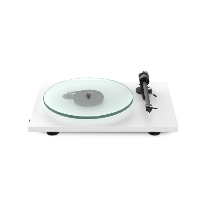 Pro-Ject T2 Super Phono white top front quarter without dust cover