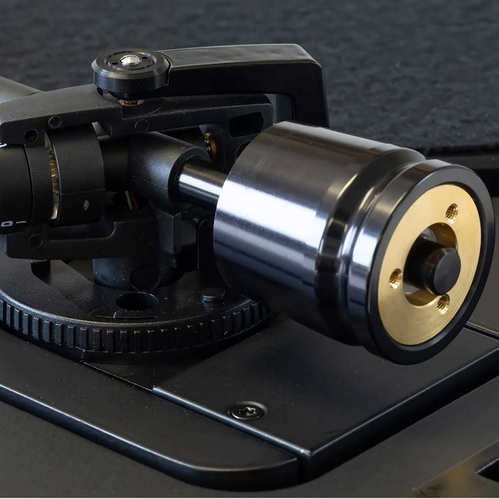 Pro-Ject A2 turntable closeup weighted tonearm bearing