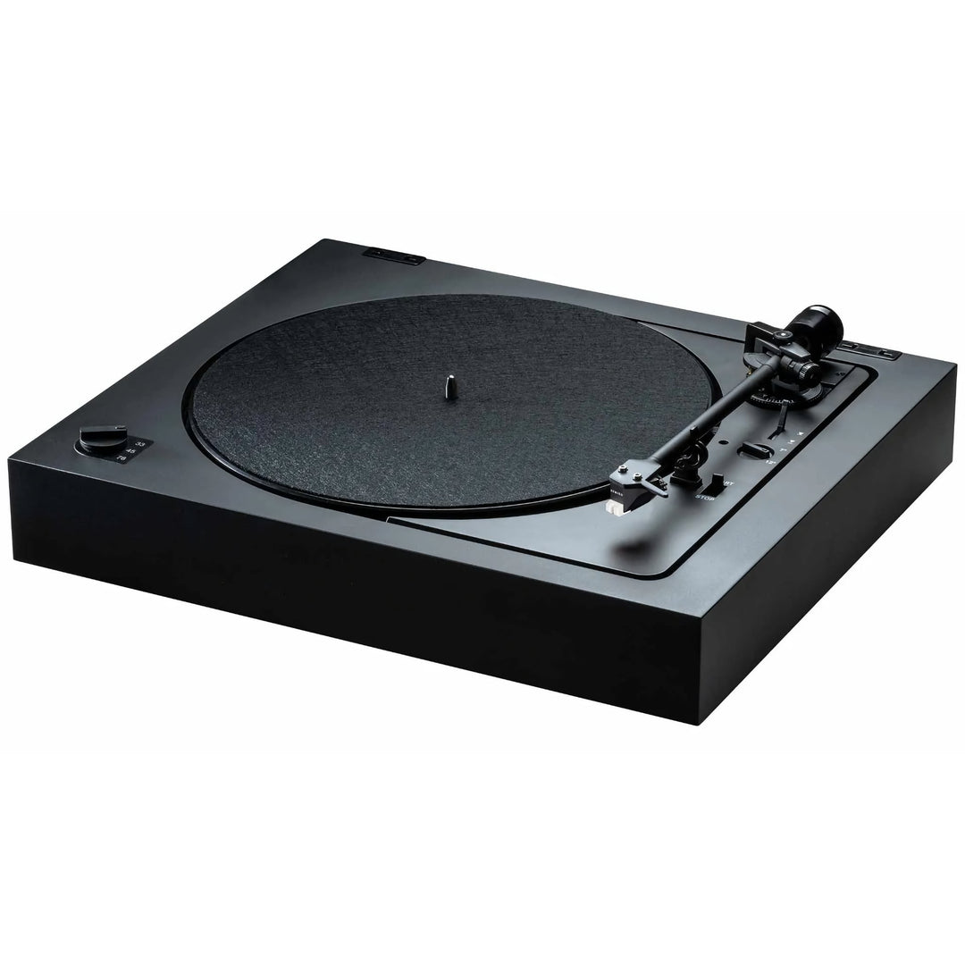 Pro-Ject A2 turntable front right 3 quarter over white background