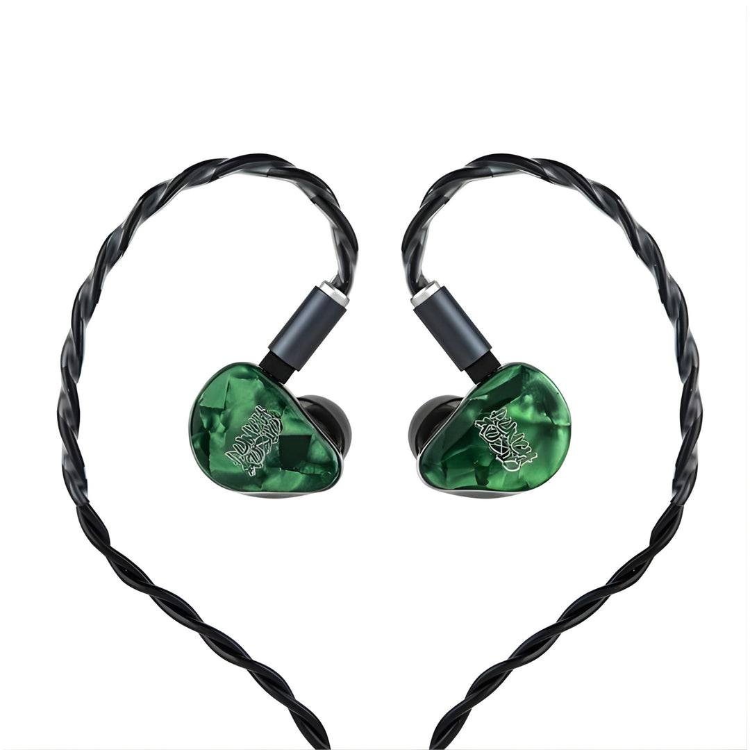 Punch Audio Portazo IEMs front with cable attached whitebox