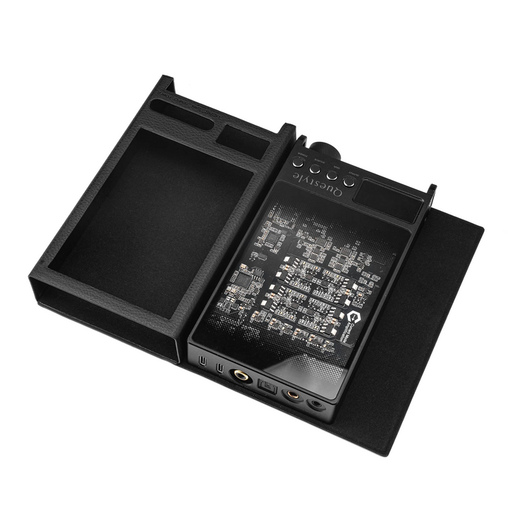 Questyle SIGMA Pro black leather magnetic case whitebox