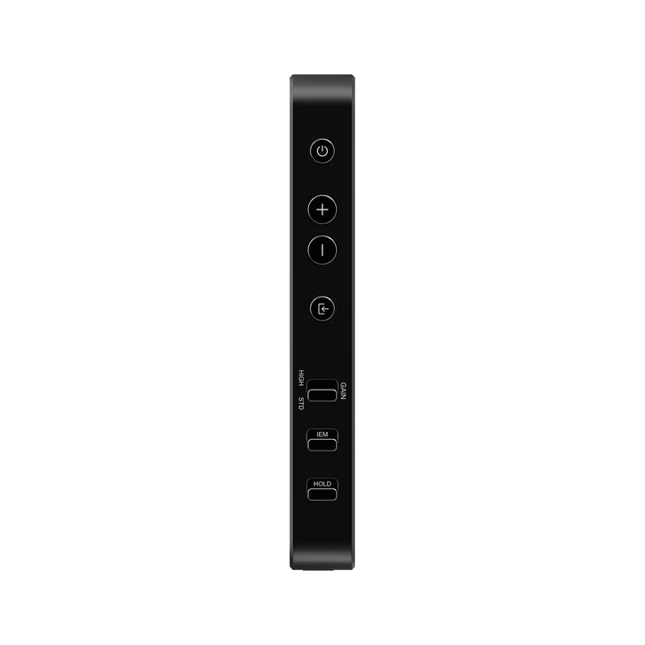 Questyle Sigma DAC/amp standing left side profile with buttons whitebox
