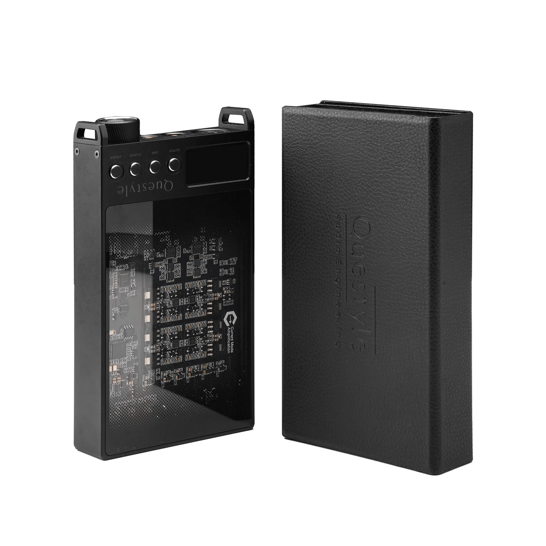 Questyle SIGMA Pro black leather magnetic case whitebox