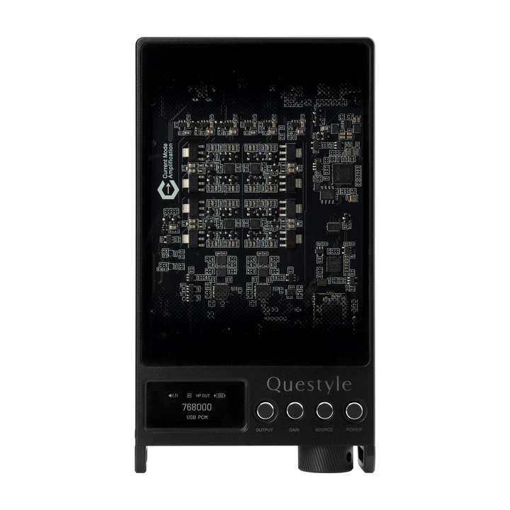 Questyle Sigma Pro DAC/amp in black front center whitebox