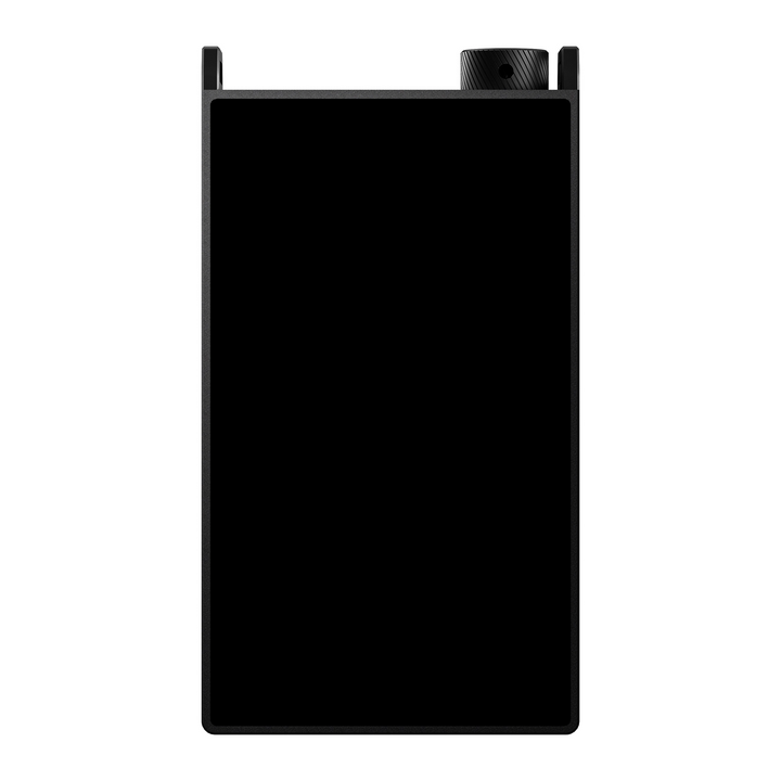 Questyle Sigma Pro DAC/amp in black standing rear view whitebox