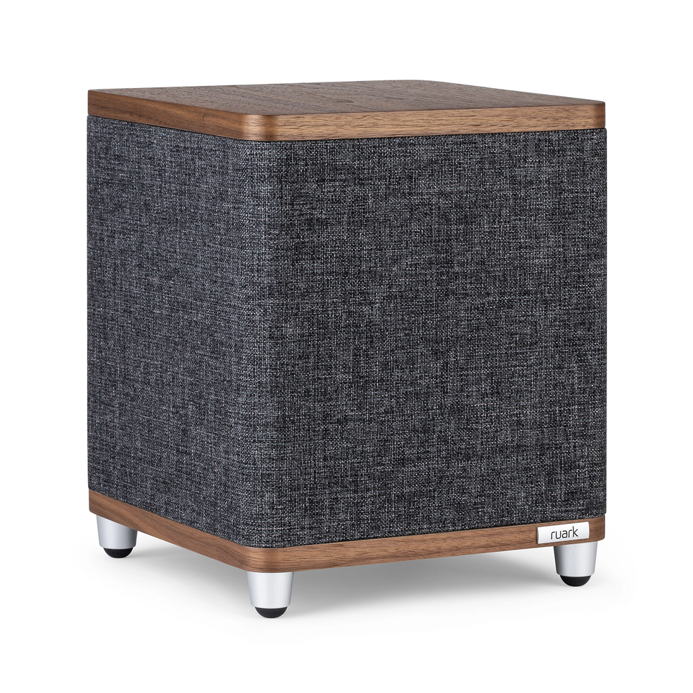Ruark Audio RS1 Subwoofer front left whitebox walnut