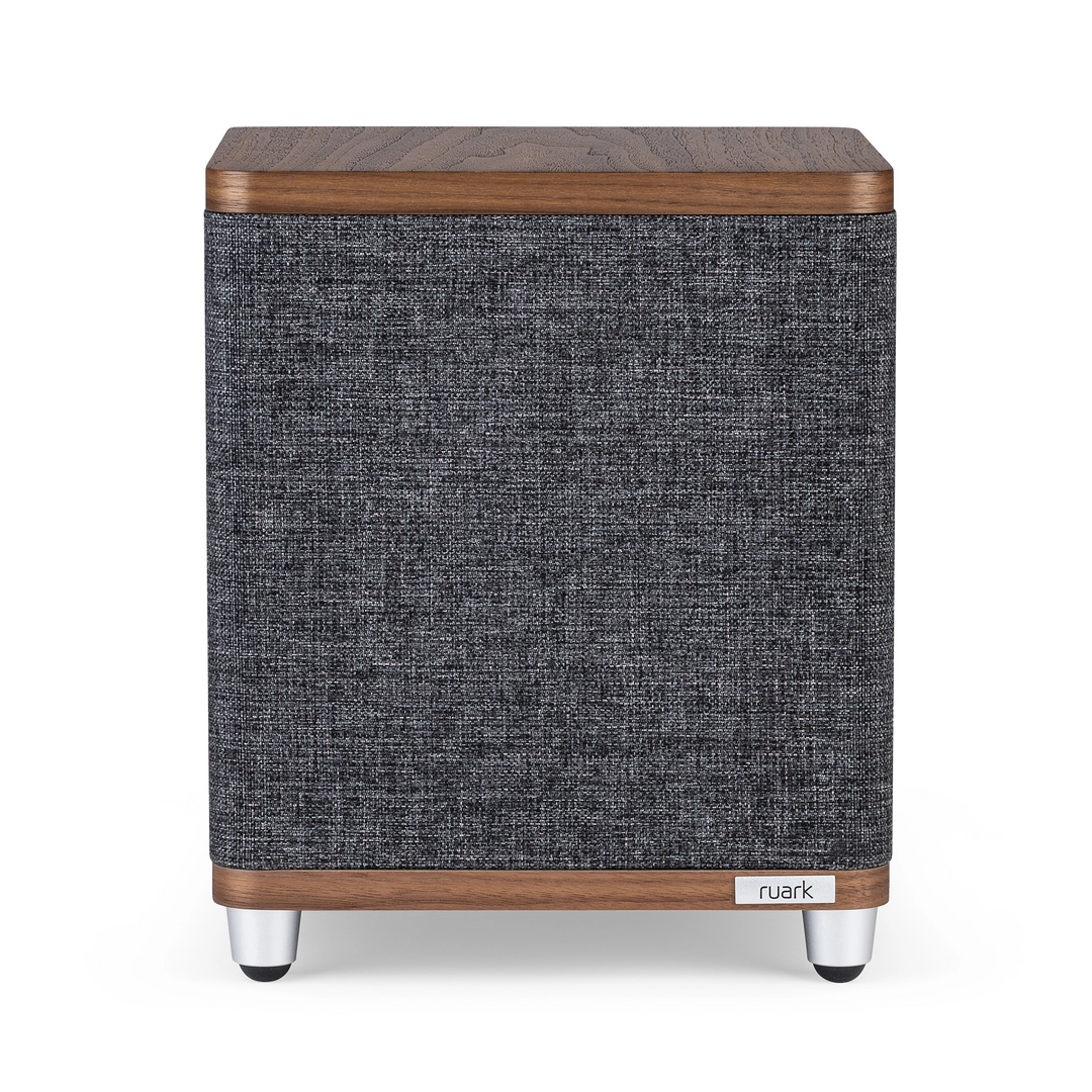 Ruark Audio RS1 Subwoofer front center whitebox walnut