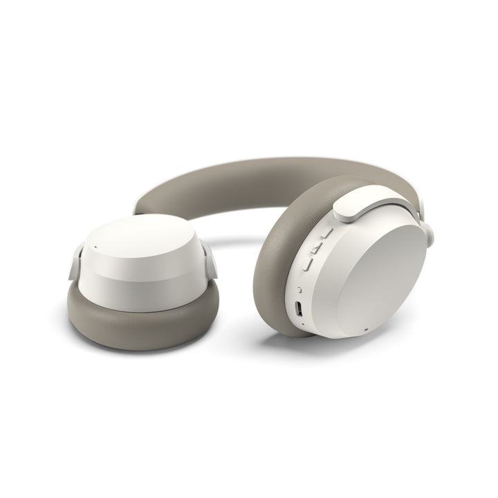 Sennheiser Accentum white profile with rotated cup over white background
