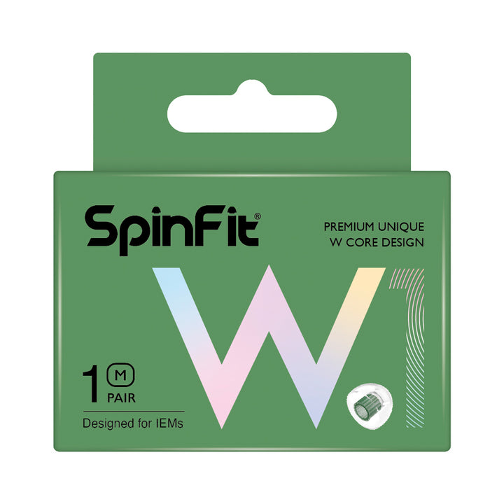 SpinFit W1 package front M over white background