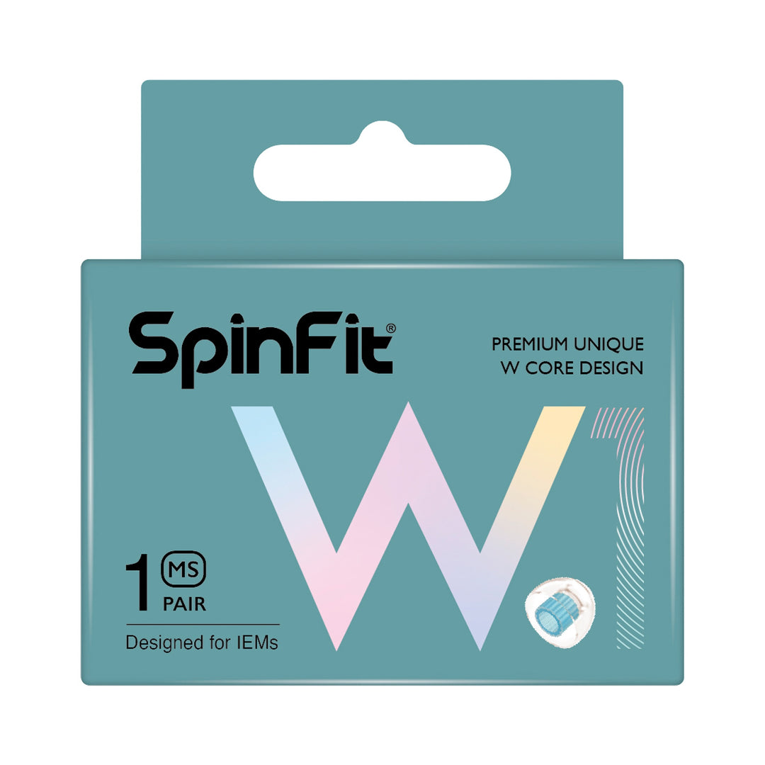 SpinFit W1 package front MS over white background