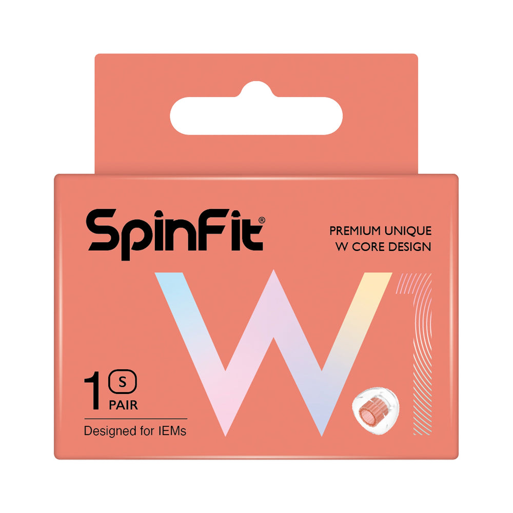 SpinFit W1 package front S over white background